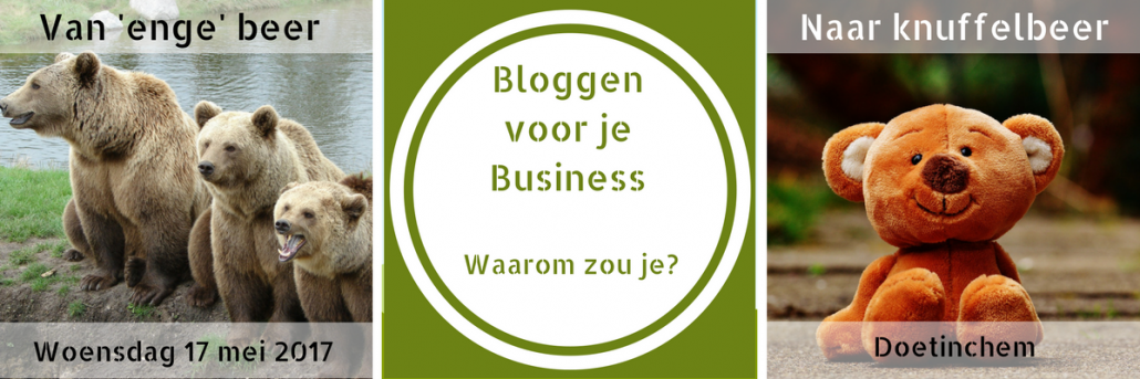 Blogworkshop - Van enge beer naar knuffelbeer - 20170517 Blogworkshop - Van enge beer naar knuffelbeer - 20170517